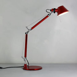 Artemide Tolomeo Micro Desk Lamp Red